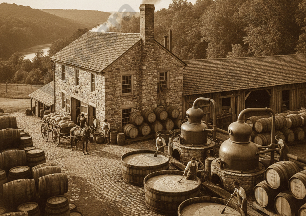 Старинное здание винокурни в Кентукки