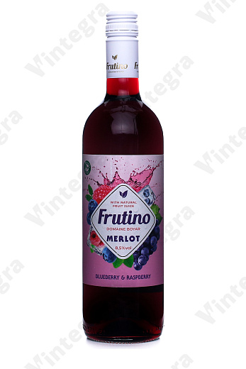 Frutino Merlot Blueberry & Raspberry, 2022, полусухое, 0.75 л., 6.5%, Болгария