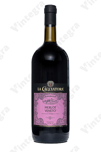 La Cacciatora Merlot, 2021, полусухое, 1.5 л., 10.5%, Италия