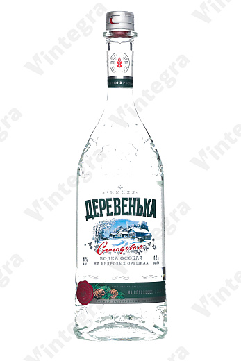 Зимняя деревенька Кедровая на солодовом спирте Альфа, 0.5 л., 40%, Россия