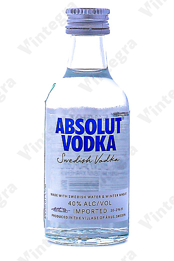 Absolut Swedish Vodka, 0.05 л., 40%, Швеция