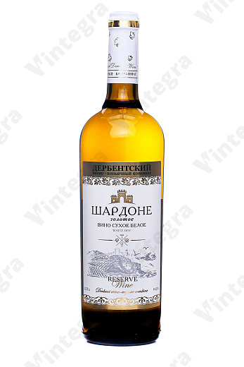 Шардоне Золотое, 2020, сухое, 0.75 л., 12%, Россия