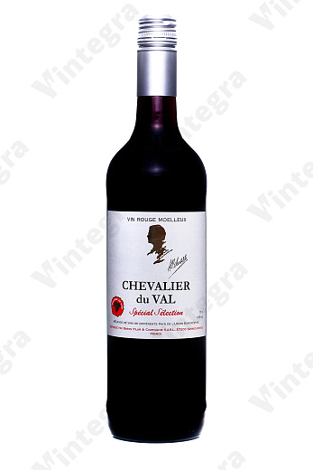Chevalier du Val Vin Rouge Moelleux, 2023, полусладкое, 0.75 л., 10%, Франция