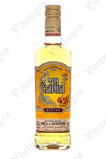 Три старика мёд с перцем, 0.5 л., 38%, Россия