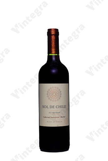 Sol de Chile Cabernet Sauvignon - Merlot DO Valle Central, 2023, сухое, 0.75 л., 12.5%, Чили