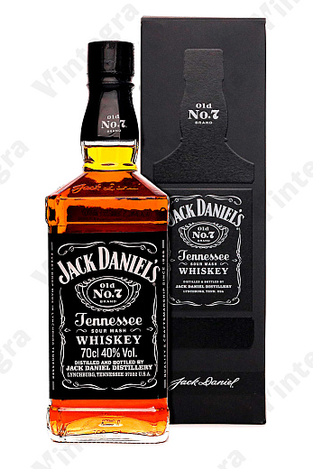 Jack Daniel's Tennessee, 0.7 л., 40%, США, подарочная упаковка