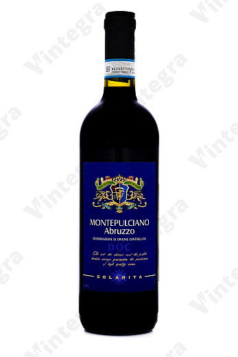 Solarita Montepulciano d'Abruzzo DOC, 2024, сухое, 0.75 л., 12.5%, Италия