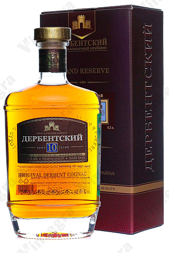 Коньяк старый "КС" десятилетний, 0.5 л., 40%, Россия, подарочная упаковка