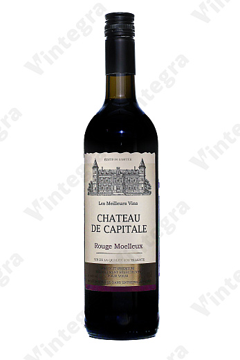 Шато де Капиталь, красное, полусладкое, полусладкое, 0.75 л., 10%, Россия