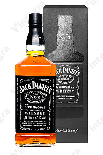 Jack Daniel's Tennessee, 1 л., 40%, США, подарочная упаковка