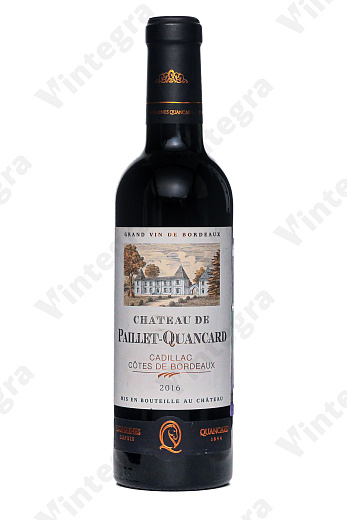 Chateau de Paillet-Quancard Cadillac-Cotes de Bordeaux, 2015, сухое, 0.375 л., 13.5%, Франция