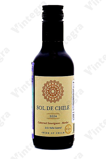 Sol de Chile Cabernet Sauvignon - Merlot DO Valle Central, 2024, сухое, 0.187 л., 12.5%, Чили