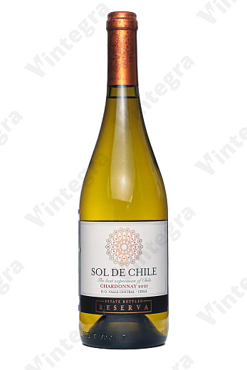 Sol de Chile Chardonnay Reserva, 2021, сухое, 0.75 л., 15%, Чили