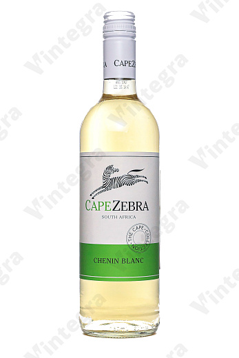 Cape Zebra Chenin Blanc WO Western Cape, 2021, полусухое, 0.75 л., 11.5%, Южная Африка