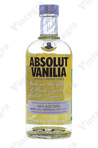 Absolut Vanilia, 0.7 л., 38%, Швеция