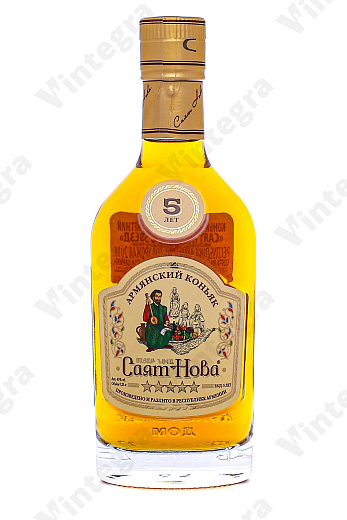 Саят Нова Пять звезд  пятилетний, 0.25 л., 40%, Армения