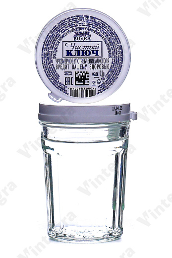 Чистый ключ, 0.1 л., 40%, Россия, стакан