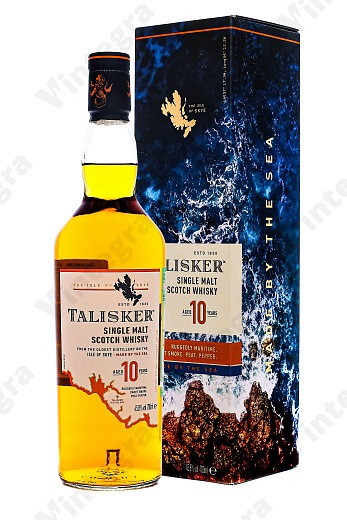 Talisker 10 years old, 0.7 л., 45.8%, Великобритания, подарочная упаковка