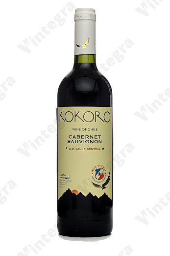 Kokoro Cabernet Sauvignon, 2021, полусладкое, 0.75 л., 12.5%, Чили