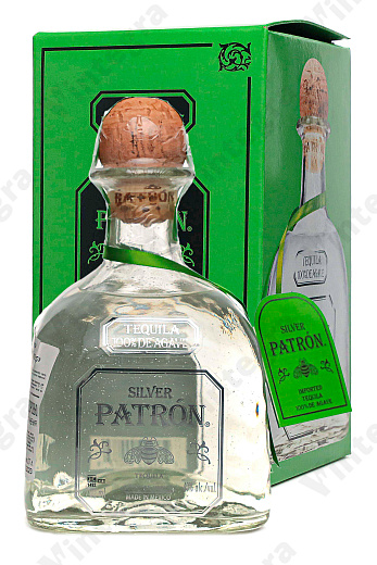 Patron Silver, 0.7 л., 40%, Мексика, подарочная упаковка