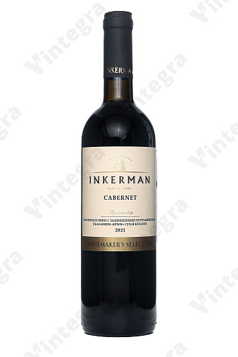 Инкерман Каберне Вайнмастерс Селекшн, 2021, сухое, 0.75 л., 13.5%, Россия