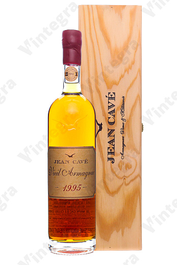 Jean Cave Vieil 1995, 0.7 л., 40%, Франция, подарочная упаковка дерево