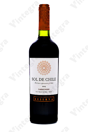 Sol de Chile Carmenere Reserva Especial, 2019, сухое, 0.75 л., 15%, Чили