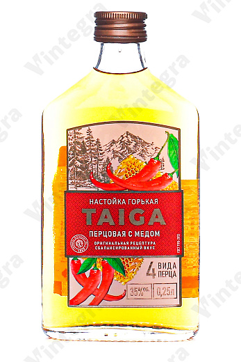 Тайга Перцовая с мёдом, 0.25 л., 35%, Россия