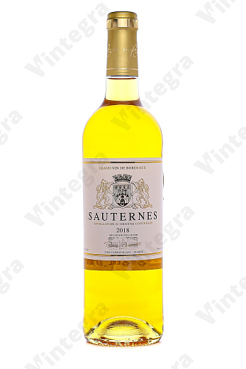 Sauternes, 2018, сладкое, 0.75 л., 12.5%, Франция