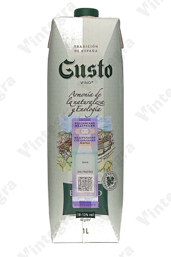 Алвиса Густо Бланко, полусладкое, 1 л., 12%, Россия, Тетра Пак