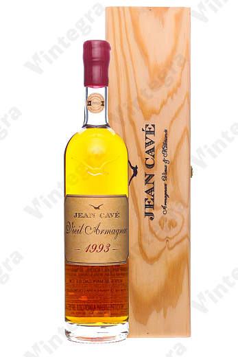 Jean Cave Vieil 1993, 0.7 л., 40%, Франция, подарочная упаковка дерево