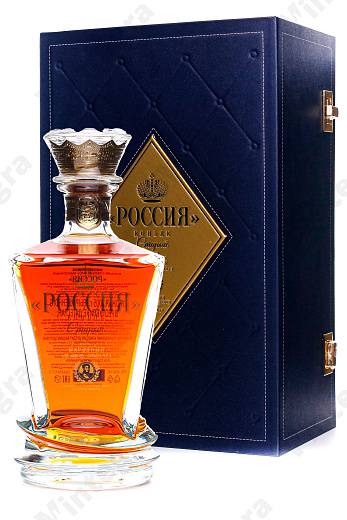 Россия КС 15 лет, 0.7 л., 40%, Россия, сувенирный комплект