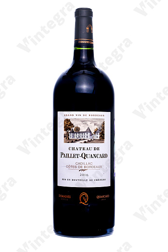 Chateau de Paillet-Quancard Cadillac-Cotes de Bordeaux, 2016, сухое, 1.5 л., 13.5%, Франция