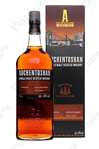 Auchentoshan Dark Oak Single Malt, 1 л., 43%, Великобритания, подарочная упаковка