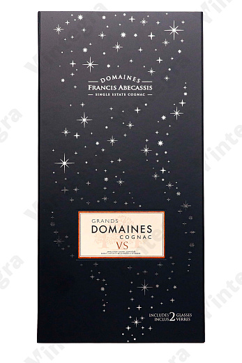 Grands Domaines VS, 0.7 л., 40%, Франция, подарочная упаковка с двумя бокалами