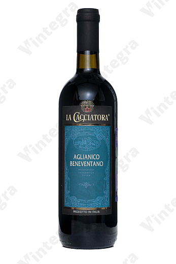 La Cacciatora Aglianico Beneventano, 2019, сухое, 0.75 л., 12.5%, Италия