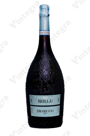 Brilla! DOC Prosecco Veneto, 2022, брют, 1.5 л., 11%, Италия, дизайнерская бутылка