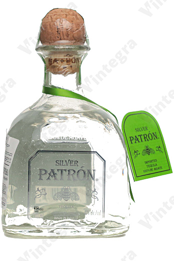 Patron Silver, 0.7 л., 40%, Мексика, подарочная упаковка
