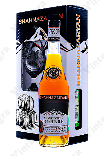 Шахназарян Армянский VSOP 5 лет, 0.5 л., 40%, Армения, подарочная упаковка с бокалом
