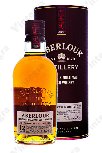 Aberlour 12 Years Old Speyside Single Malt Double Cask Matured, 0.7 л., 40%, Великобритания, в тубе