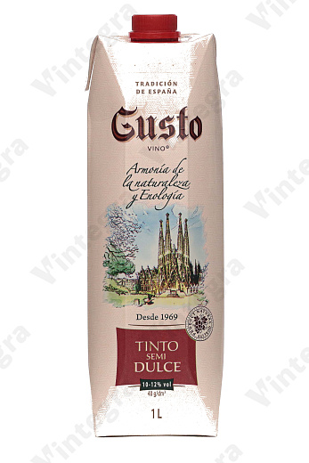 Алвиса Густо Тинто, полусладкое, 1 л., Россия, Тетра Пак