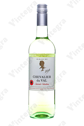 Chevalier du Val Vin Blanc Sec, 2022, сухое, 0.75 л., 11%, Франция