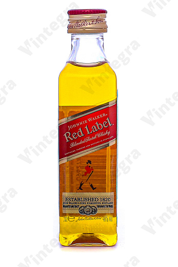 Johnnie Walker Red Label, 0.05 л., 40%, Великобритания