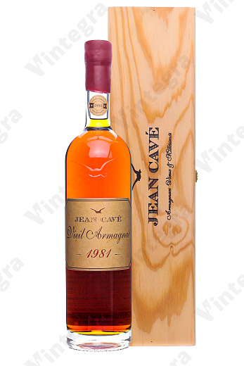 Jean Cave Vieil 1981, 0.7 л., 40%, Франция, подарочная упаковка дерево