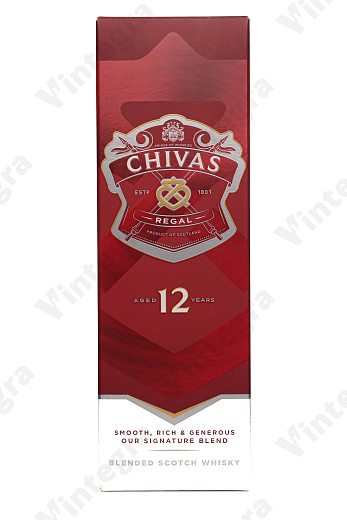 Chivas Regal 12 years old, 0.75 л., Великобритания, подарочная упаковка