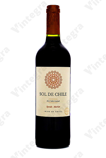 Sol de Chile Syrah-Merlot DO Valle Central, 2024, сухое, 0.75 л., 12.5%, Чили