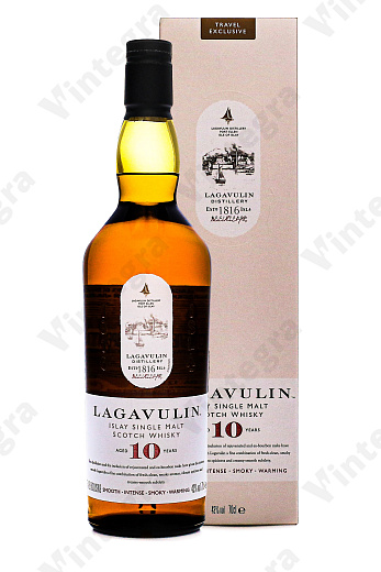 Lagavulin 10 years old, 0.7 л., Великобритания, подарочная упаковка