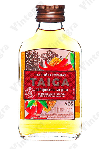 Тайга Перцовая с мёдом, 0.1 л., 35%, Россия