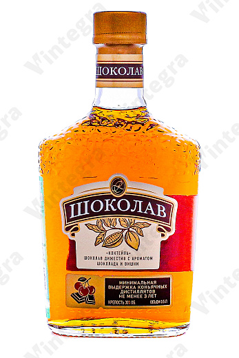 Шоколав Дижестив с ароматом шоколада и вишни, 0.5 л., 30%, Россия
