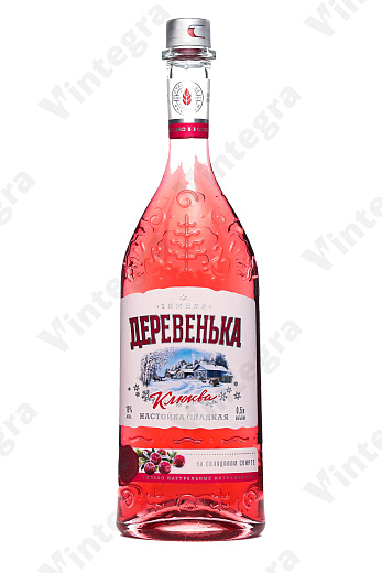 Зимняя деревенька клюква